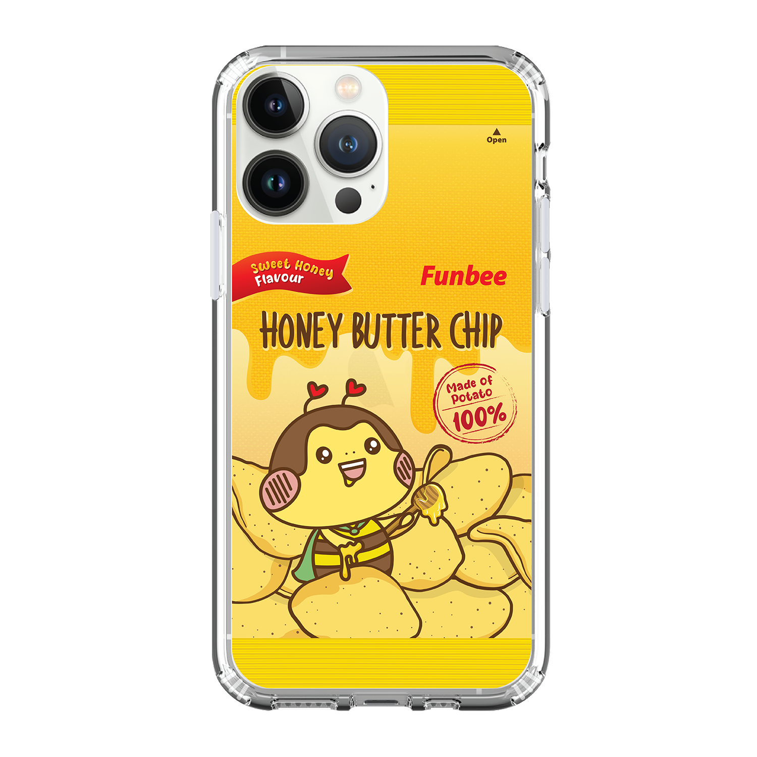 FunBee 蜂Bee Clear Case / iPhone Case / Android Case / Samsung Case 正版授權 全包邊氣囊防撞手機殼  (FB83)