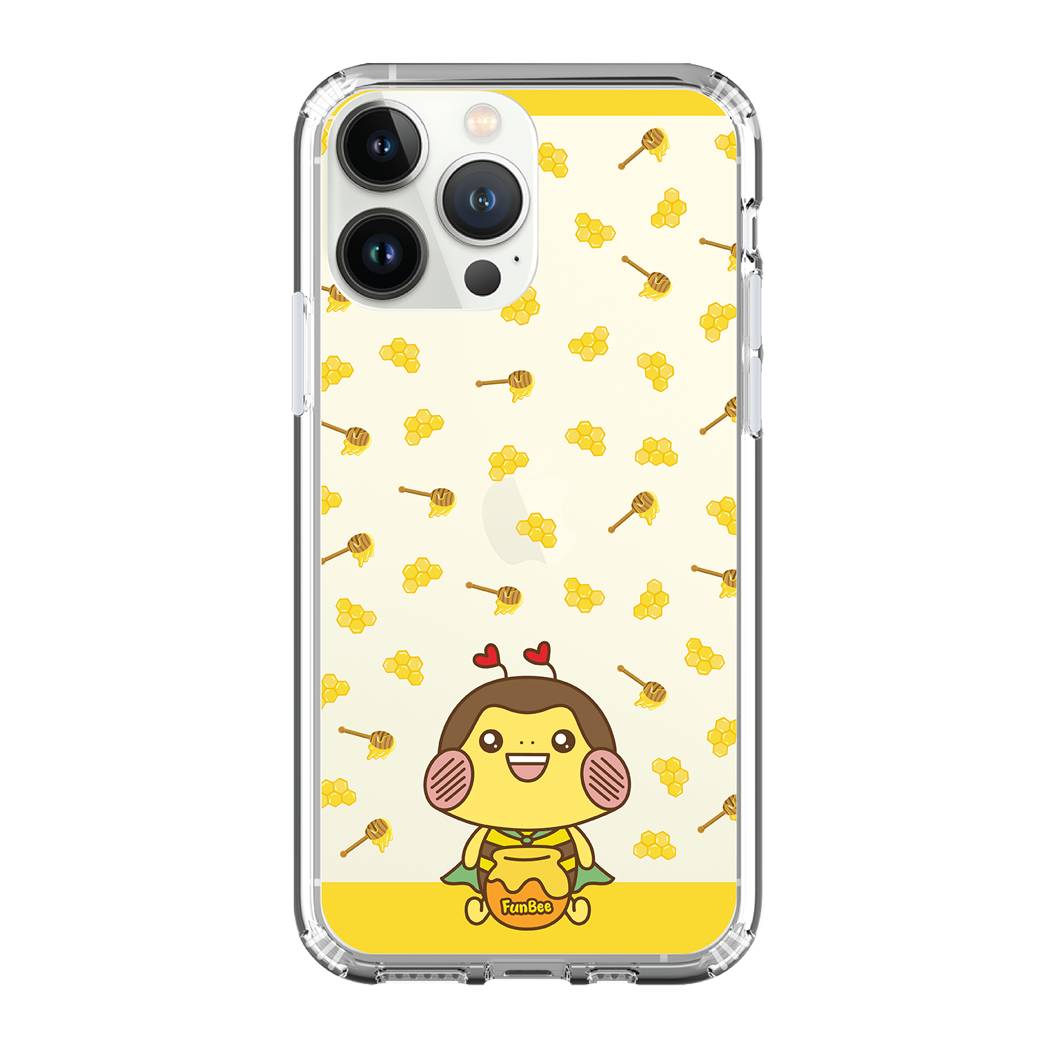 FunBee 蜂Bee Clear Case / iPhone Case / Android Case / Samsung Case 正版授權 全包邊氣囊防撞手機殼  (FB84)