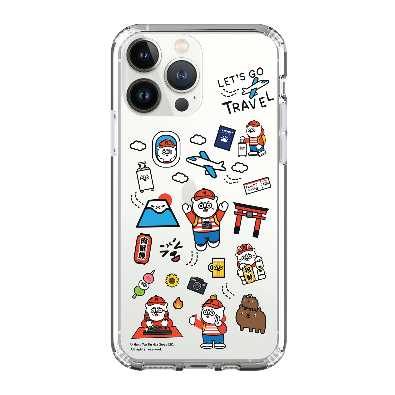 Yookgun Kuma 肉緊熊 Clear Case / iPhone Case / Android Case / Samsung Case 正版授權 全包邊氣囊防撞手機殼 (YGK81)